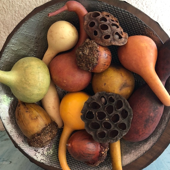 Bundle of beautiful harvest items in shades of sienna, brown, yellow, & green - Picture 16 of 16